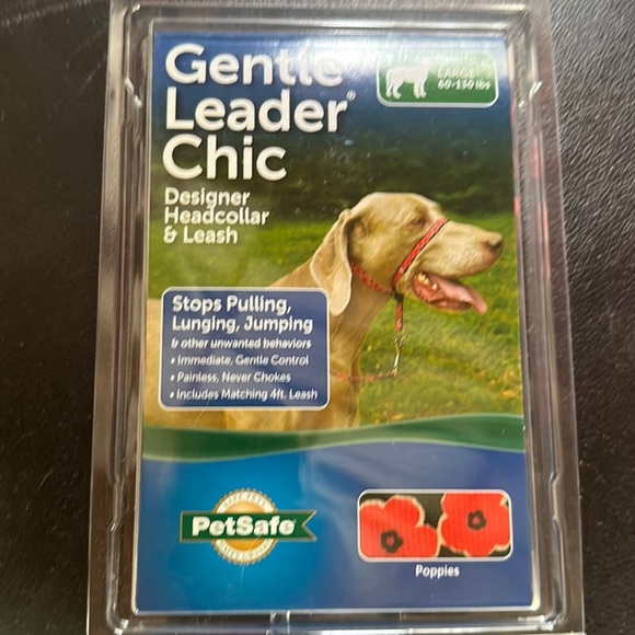 Gentle leader chic, POPPIES head collar and leash, size medium and large - Picture 2 of 9